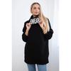 CHooded Sports Fleece Sweatshirt Casual Long-sleeved Offset Printed Coat Women's Plus-size Solid Color Coat
