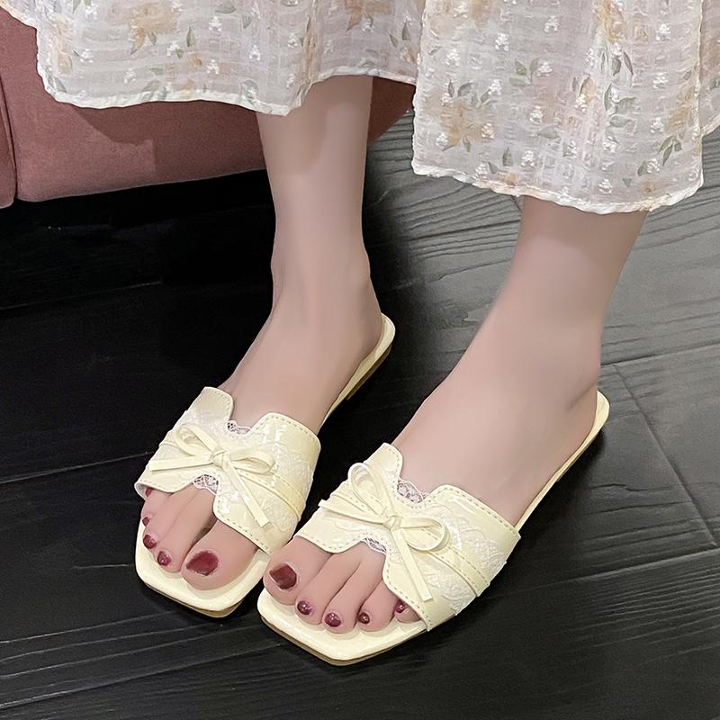 Fashion Women'S Shoes Summer Beach Slippers Flowers High Heeled Sandals for Women Non Slip Flip Flops for Women Indoor Shoes 2025