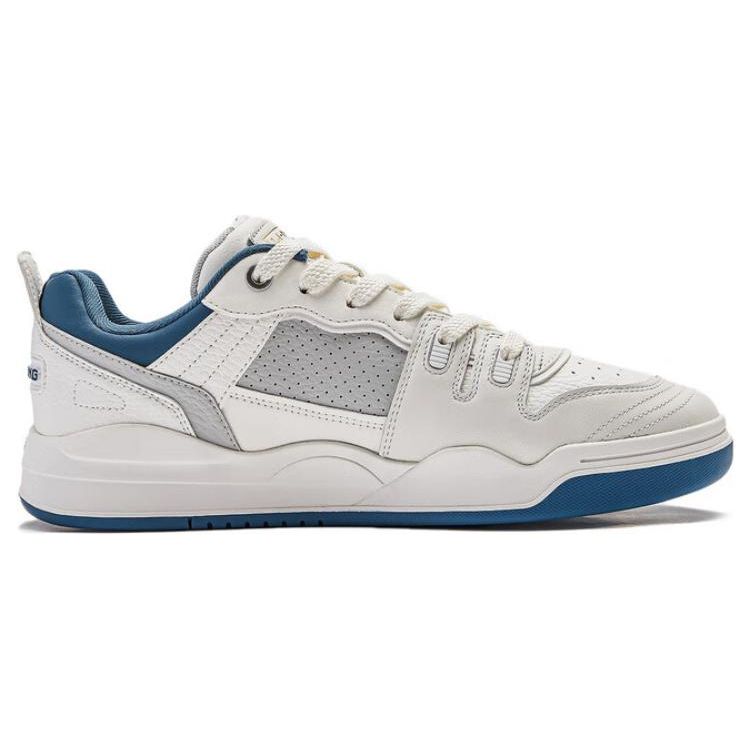 Li Ning Jiang Yue Comfortable Versatile Durable Lightweight Low-Top Skate Shoes Men skate shoes White Gray AGCT293-1