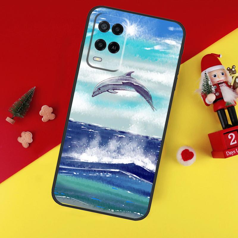 Dolphin Case For Oppo A78 A98 A18 A38 A58 A5 A6 Pro A54 A74 A94 A17 A57 A80 A60 A40 A96 A76 A16 A15