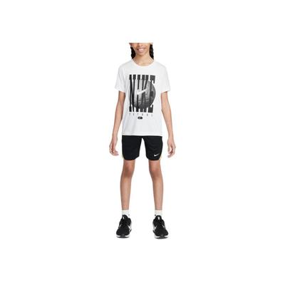 Dri-Fit T-Shirt Schnelltrocknend Trainingsstrick Leicht Kurzarm Kinder Tops Weiß HQ3257-100