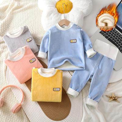 Warmer Kinder-Samt-Unterwäsche-Set - Jungen & Mädchen Herbst/Winter Pyjama