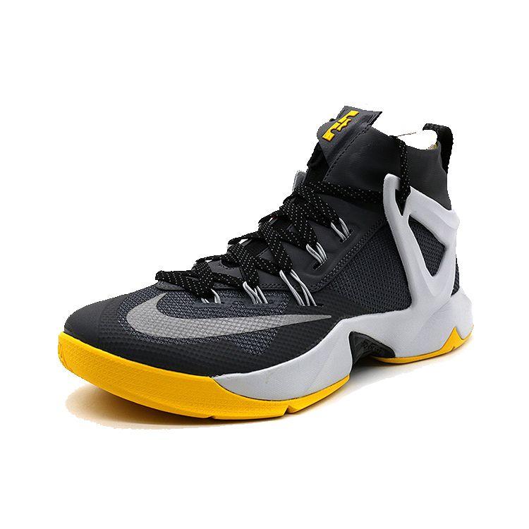 Nike Ambassador 8 James Round Toe Lace-Up Fabric Synthetic Leather Shock Absorbing Non-Slip Wear-Resistant Mid-Top Basketball Shoes 818678-007
