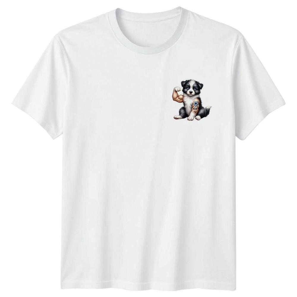 Love Mom Dog Puppy Muscular Arms Dogs Animals Unisexs TShirt Unisexs Tee Graphic S
