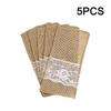 10/20/30pcs Burlap Lace Utensil Cutlery Pouch Silverware Holder Knifes Forks Bags Burlap Napkin Bag for Rustic Wedding Party Dec