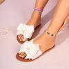Women Slippers Fashion Sandals Slides Women Summer Bow Keep Warm Shoes Women Flat Plus Size Slippers Zapatos De Mujer