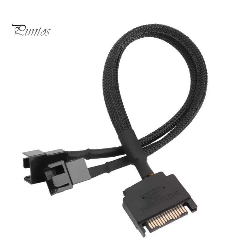 SATA 15Pin до 2 Путь 3Pin 4Pin Компьютер Вентилятор Адаптер Адаптер Расширение кабельного провода – купить по низким ценам в интернет-магазине Joom