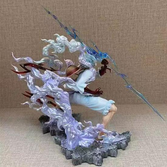 One Piece 28cm Nika Luffy Lightning Anime Action Figure Model