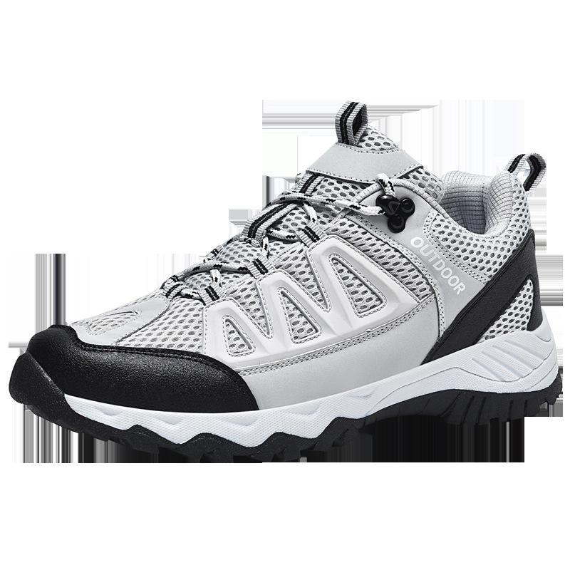 Fashion travel hiking shoes breathable mesh shoes trend wear-resistant men's hiking shoes tide shoes