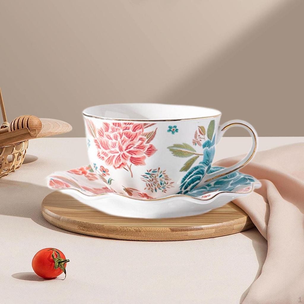 Ceramiczne Kubki do Kawy z Spodkami Wszechstronny Elegancki Przenośny Naczynia Stołowe Cappuccino