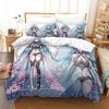 3D Anime Sexy Girls Silvervale VTuber Bedding Set Single Twin Full Queen King Size Bed Set Adult Kid Bedroom Duvet cover Sets