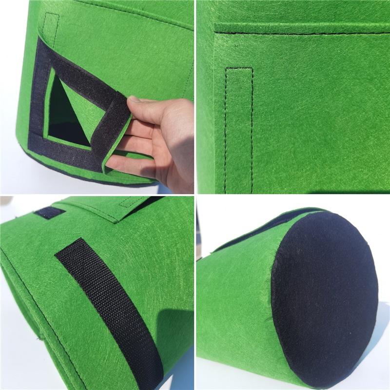 Sweet Potato Potato Planting Bag Green Thickened Felt Plant Planting Bucket Non-woven Flower Pot With Window