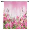 Flowers Butterfly Rose Tulle Translucent Drapes for Living Room Decoration Window Curtain ideal for Bedroom Kitchen Area Voile Organza Curtains
