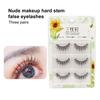 3Pairs FALSE Eyelashes Natural Comfortable Extensions Eye Fiber Cross Makeup To Wear Lashes for Dressing