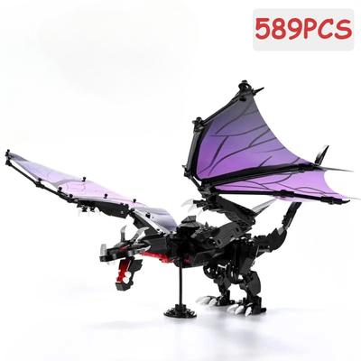 589PCS Building Blocks Classics Pterosaur Model Sets Assembly Bricks Desktop Display Holiday Gifts Kids Toys