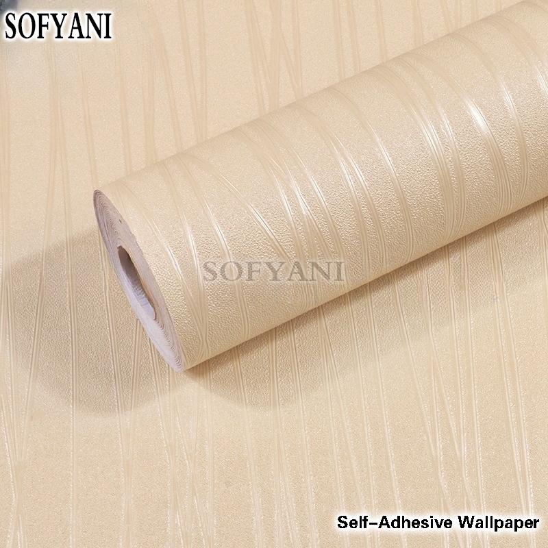 Waterproof embossed pattern wallpaper white vinyl self-adhesive paper wall furniture living room touch paper home decoration