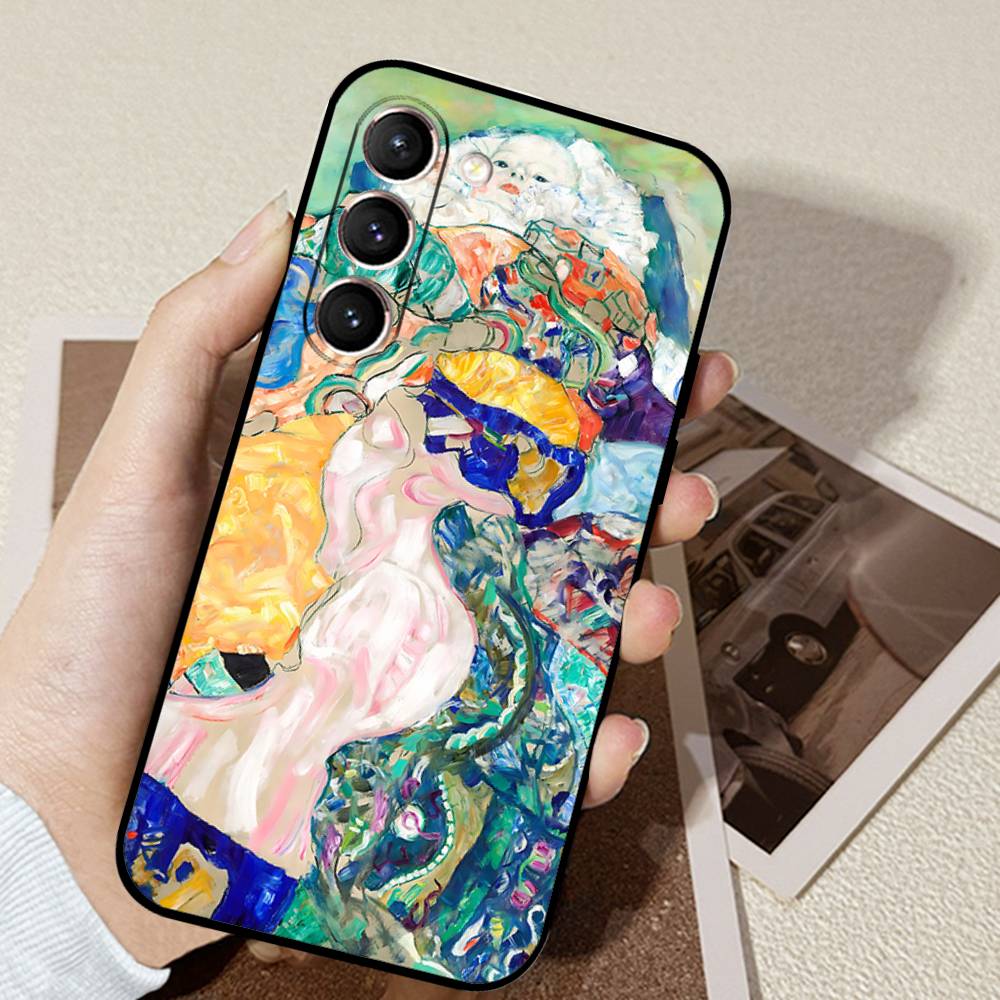 The Kiss Gustav Klimt Phone Case For Samsung Galaxy S21 S22 S23 S24ULTRA S25ULTRA FE Ultra Plus5G A52S S26 Soft Cover