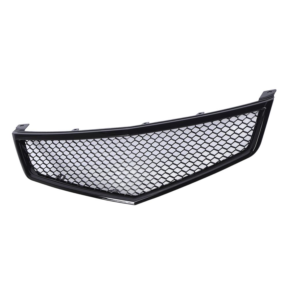 Gloss Black Mesh Front Bumper Grille Grills Protective Sporty Look For TSX 2006 To 2008
