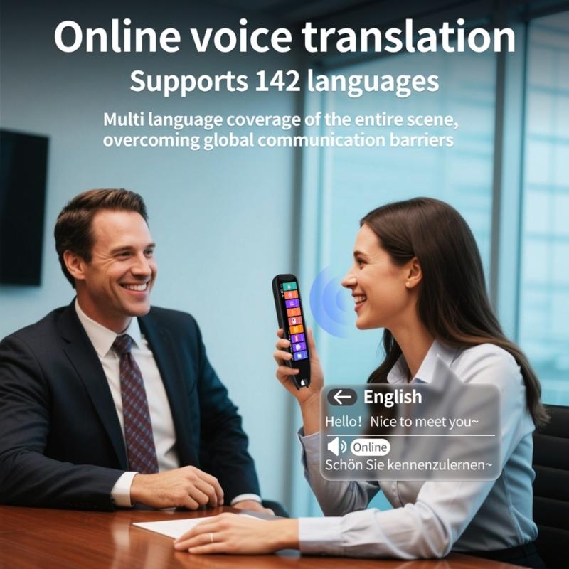 Multilingual Voice Translation Pen With Local Scan Function For Travel Business And Study Long Power Time 8GB Storage