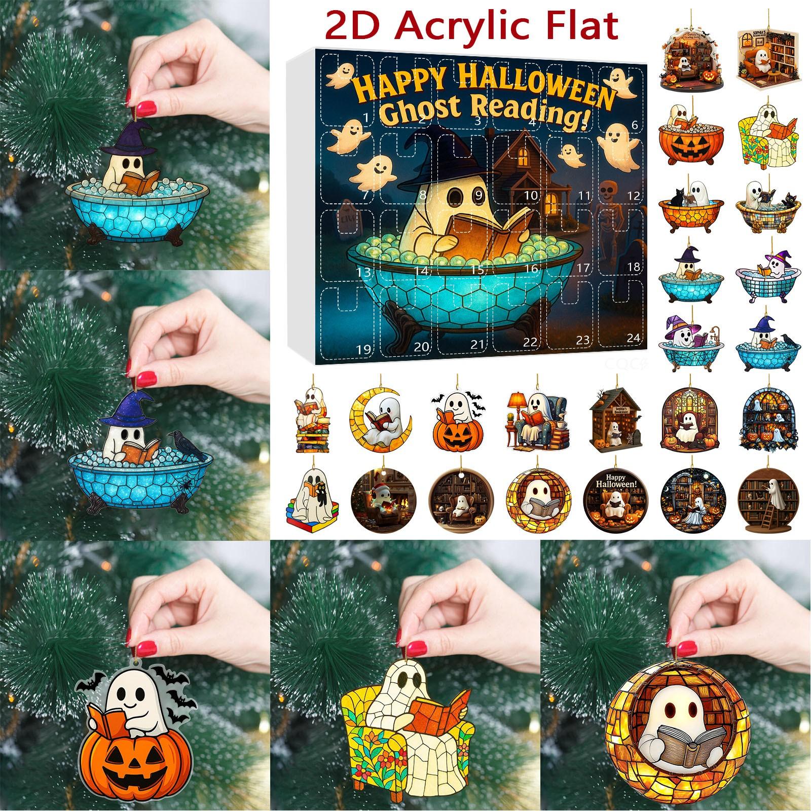 

Календарь прибытия на Хэллоуин включает 24 календаря прибытия, календарь обратного отсчета и коллекционные предметы-сюрпризы One Size белый