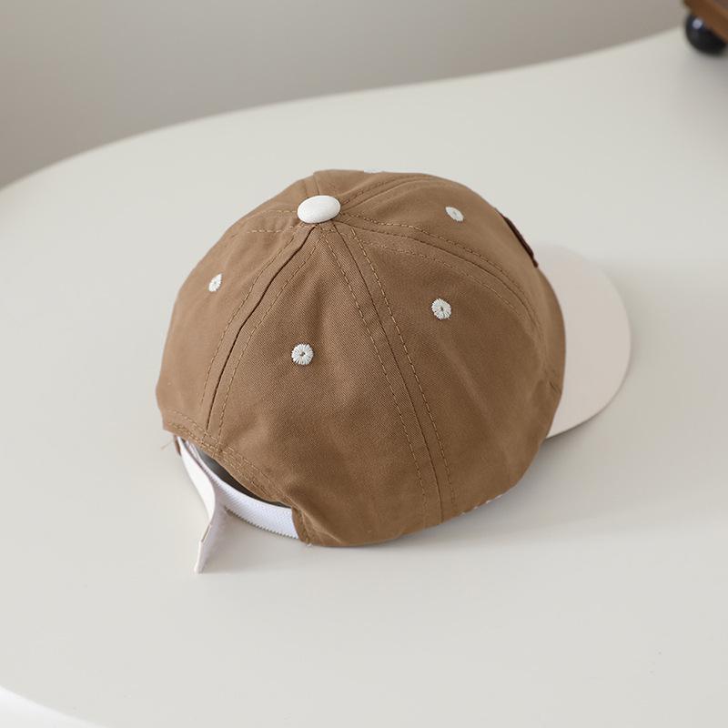 2026 Spring Korean Style Color Block Children's Sun Protection Baseball Cap - Unisex Duckbill Design