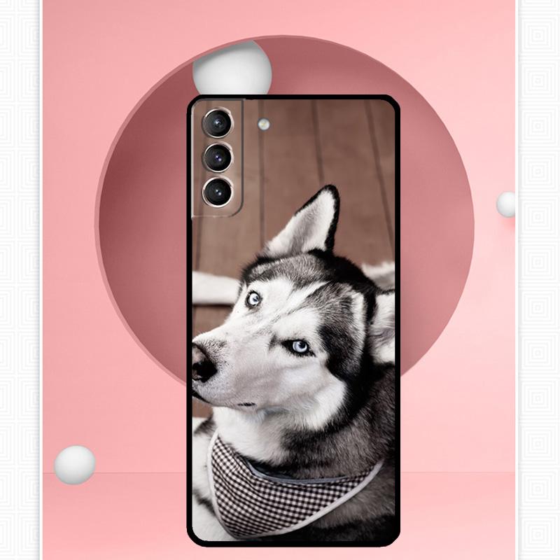 Animal Husky puppy Case For Samsung Galaxy S25 Ultra S20 S21 S22 S23 S24 Ultra S9 S10 Plus S25 FE Cover Funda