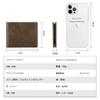 Contact's series all-grain ultra-thin bifold wallet with card slots, slim design for men and women (Coffee)
