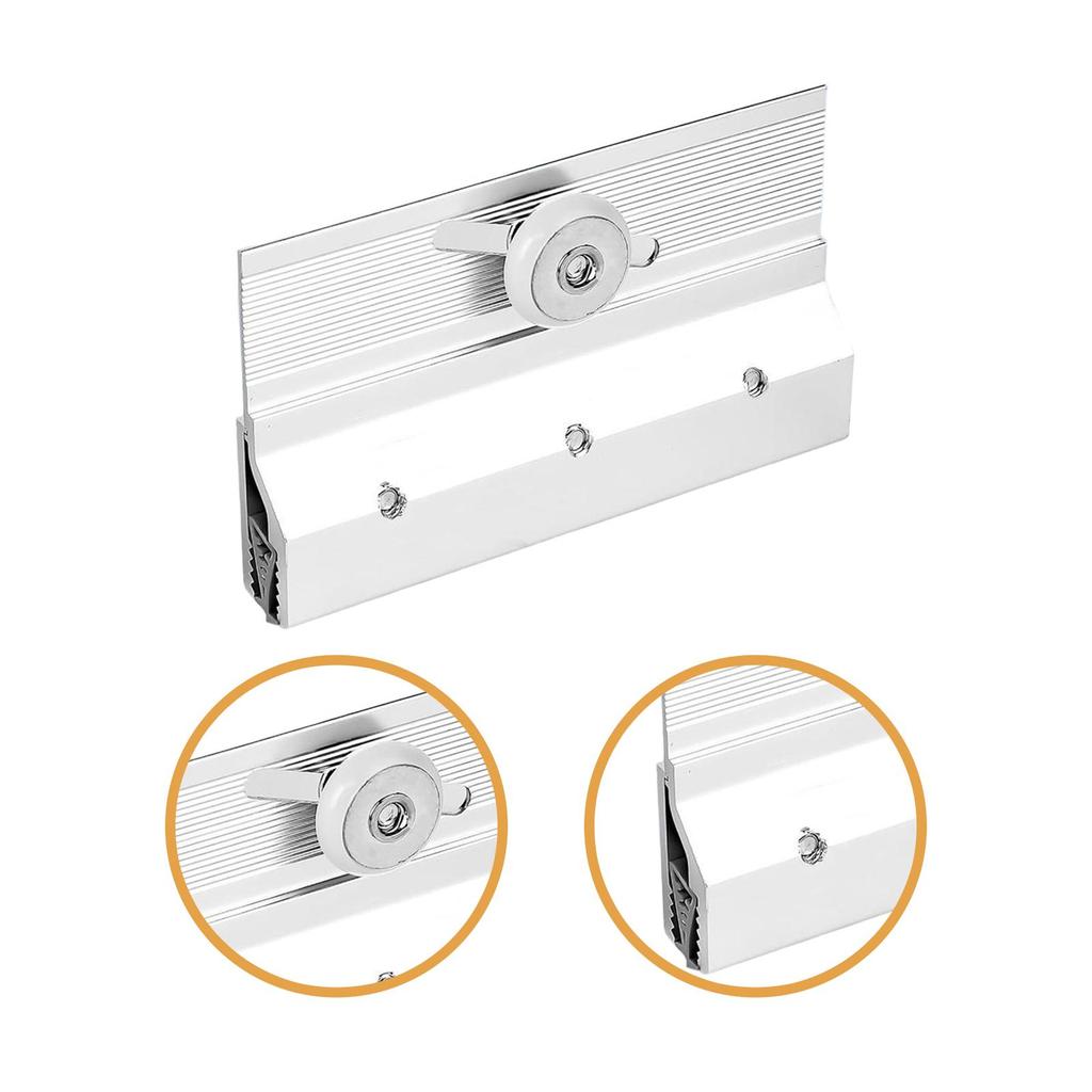 M 6053 Rahmenlose Duschwand Oberer Halter Rollenmontage, Kugellager, Chrom für 1/4 Zoll Schiebeglaspaneele Aluminium,
