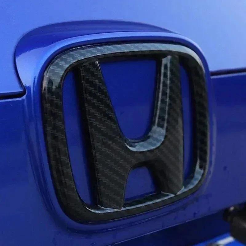 Upgrade ABS 5 Colors(Carbon Fiber/Red) for Honda Civic Emblem Badges Kit 8/9.5/10/11 Gen 2006-2022, Front+Rear Logo Replacement CR1 12s