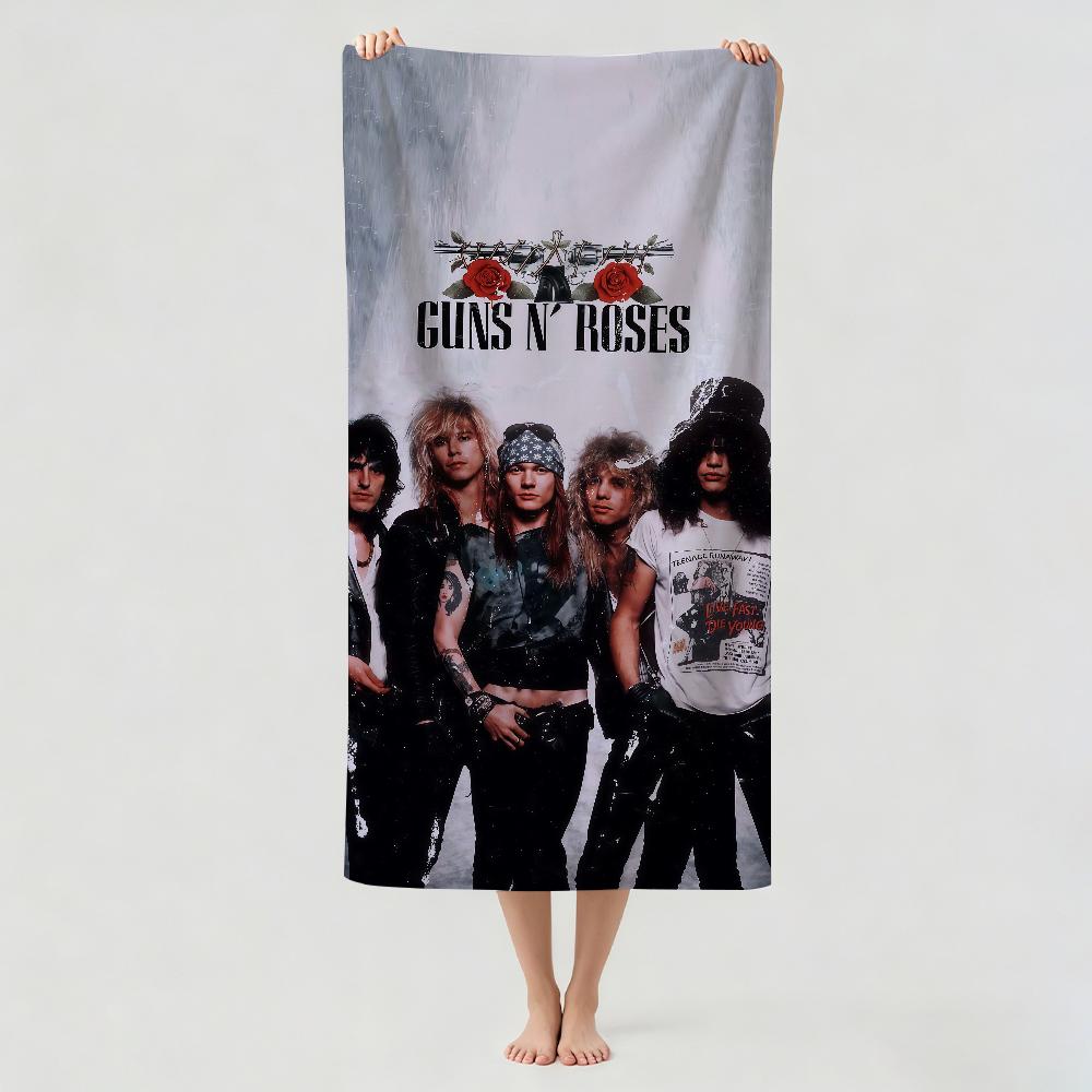 Rock band G-Guns N R-Roses Towel Drying Bath Towel Applicable To Light Swimming Camping Yoga Beach Out