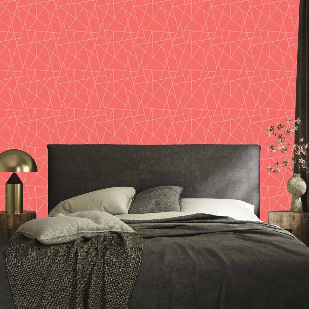 Wallpaper Geometric pattern coral, mountain coral 50x1000