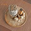 Palo Santo Halter 4-in-1 Räuchergefäß Kerzenhalter Keramik Räucherhalter Aschefänger Schale für Meditation Yoga-Raum Schlafzimmer