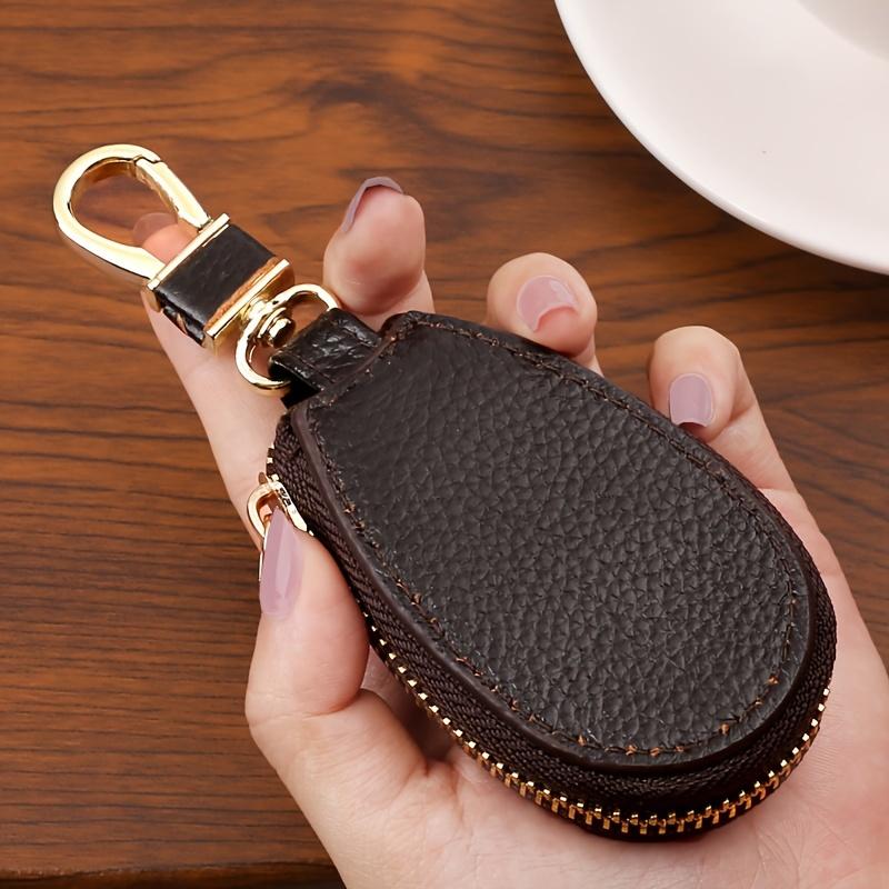Fashion Faux Leather Key Holder, Large Key Pouch for Men Women, Compact Home Key Storage Bag, Stylish Organizer