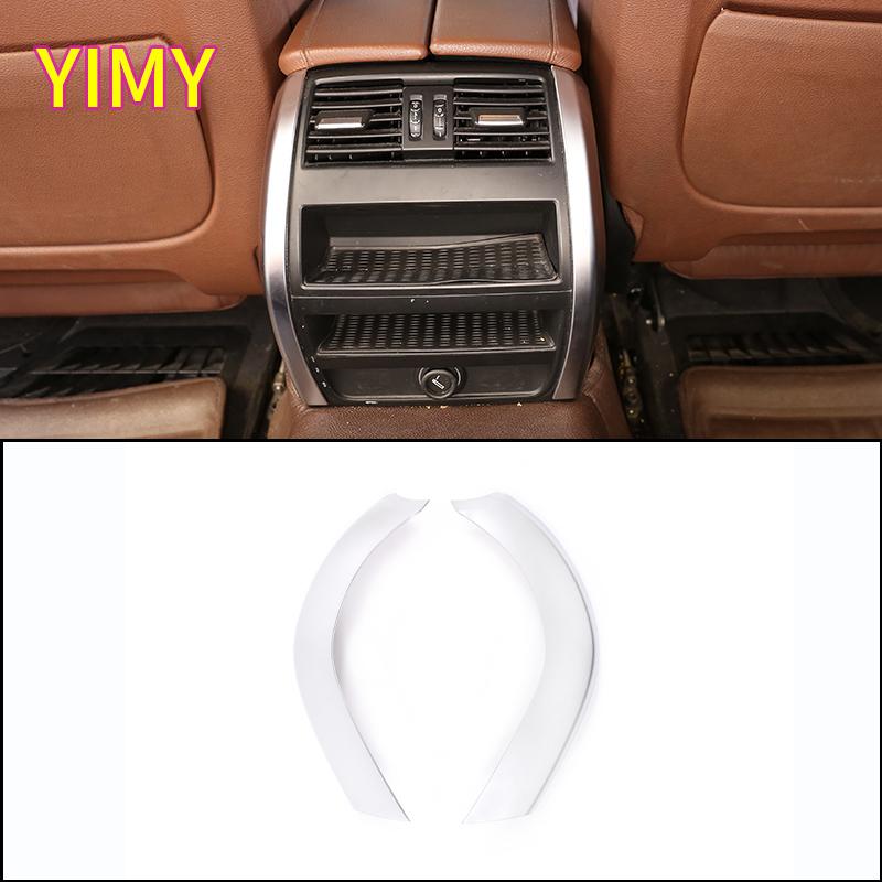 2x ABS Plastic Silver Car Rear Exhaust Air Outlet Side Trim Strip Suitable for BMW 5 Series F10 2011 2012 2013 2014 2015-2017