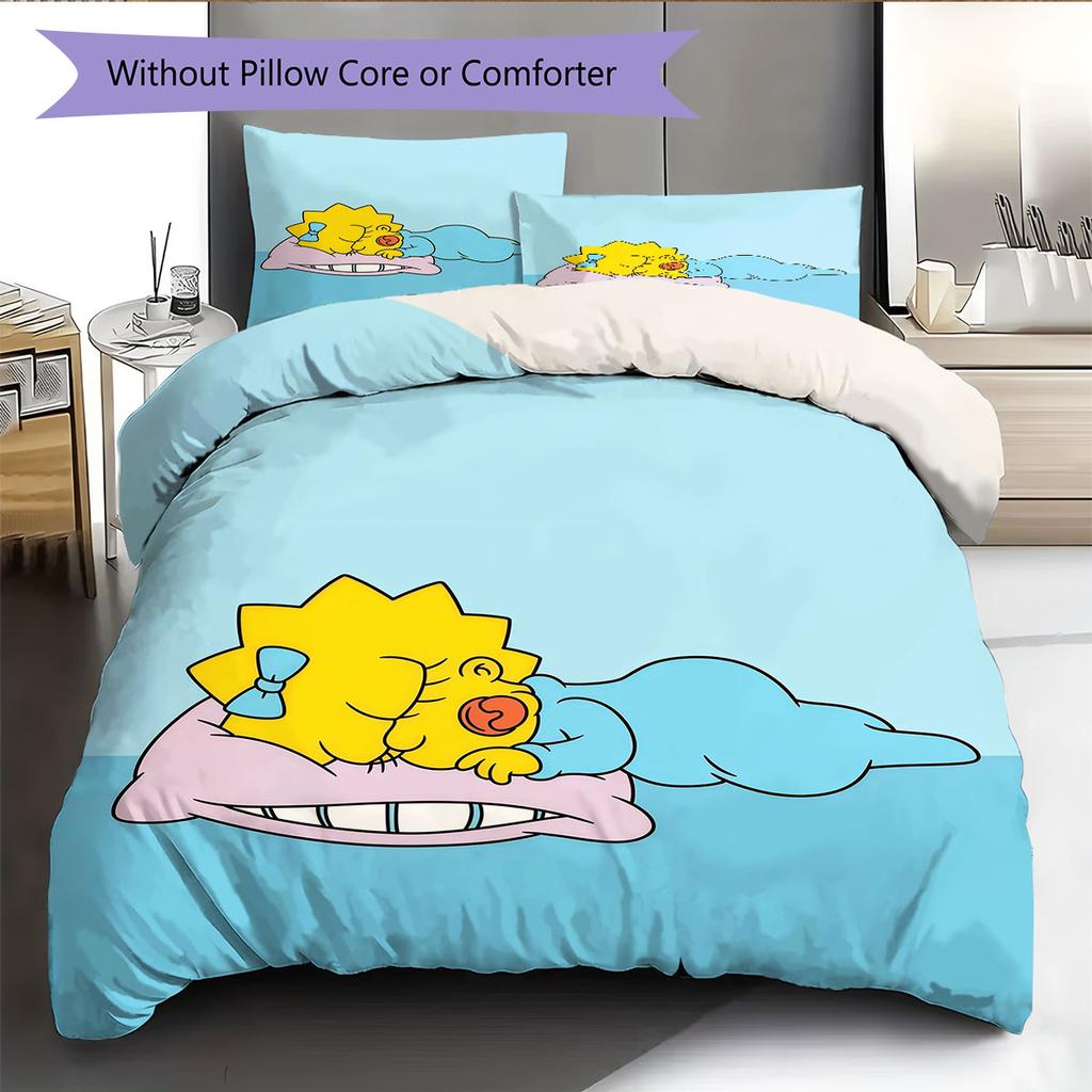 Maggie Pattern Bedding Home Decoration Birthday Gift ( 1 Duvet Cover + 2 Pillowcase, Without Core),fan Merchandise.
