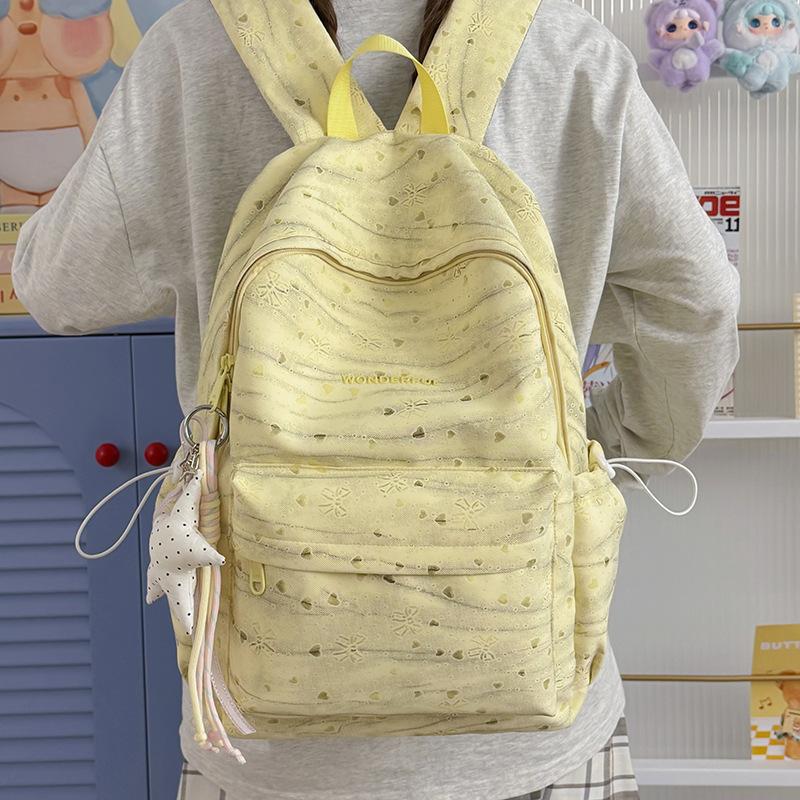 Schoolbag Korean Sweet Ins Wind Junior High School College Student Schoolbag Niche Fashion Backpack Women's Leisure Travel Backpack