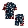 Conjunto de Pijama de Manga Corta para Hombre Suave Transpirable Ligero Camisa de Estar y Pantalones Cortos Conjunto de Ropa de Dormir para Verano Ropa de Casa