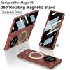 Etui do Honor Magic V5 Osłona Ochronna Modne Ochrona Zawiasu 360 Etui Magsafe Tylna Pokrywa Telefonu Komórkowego Z Hartowanym Szkłem