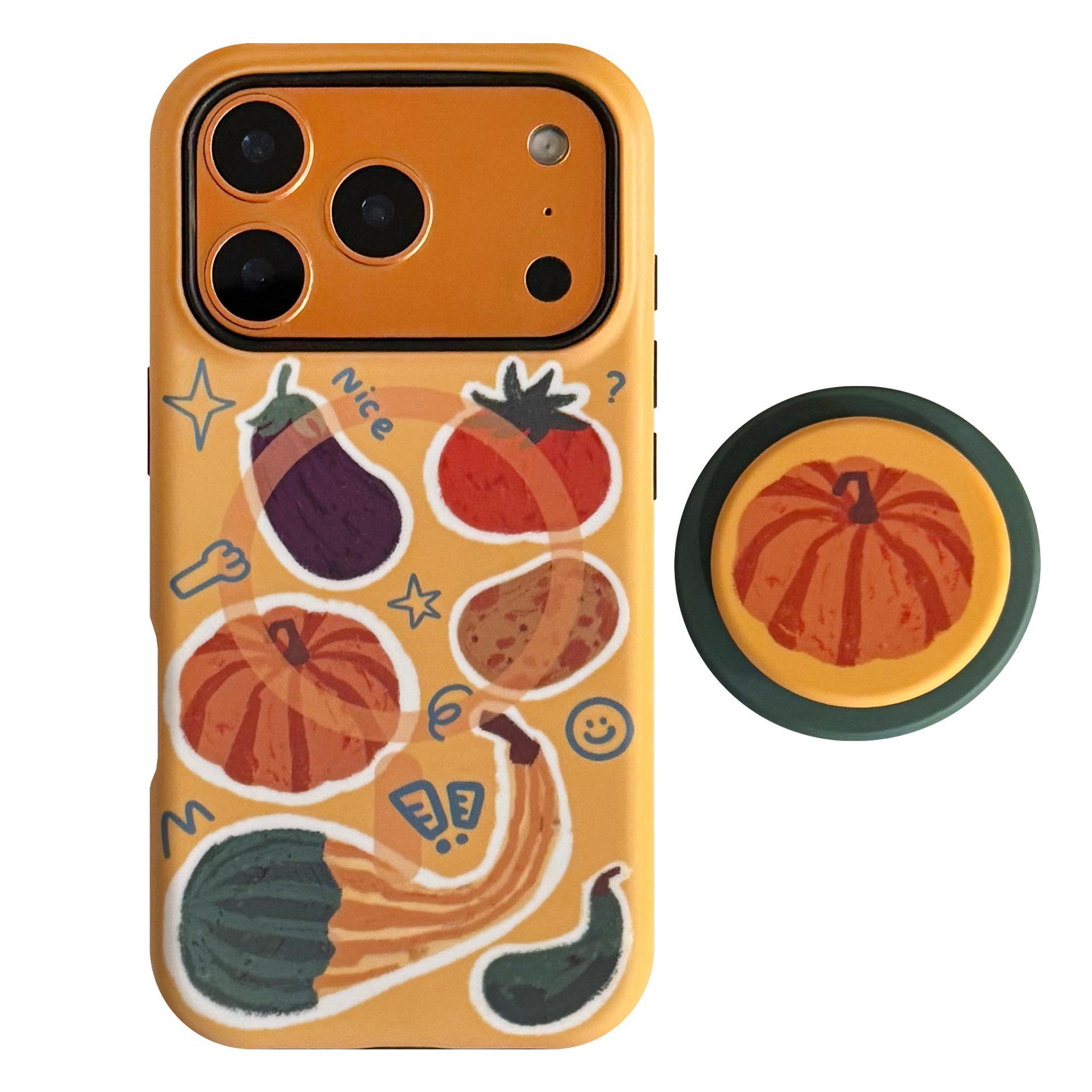 

Креативний магнітний чохол-гарбуз для iPhone 15, iPhone 16, iPhone 17 Pro Max iPhone 17 Air