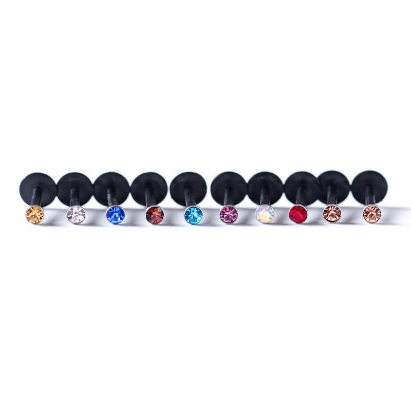 Acrylic Body Piercing Jewelry Set Lip Nose Ear Tongue Rings Clear Studs Women Unisex