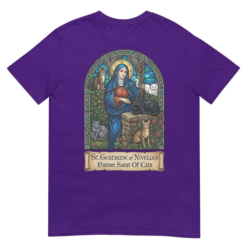 St Gertrude Of Nivelles Patron Saint Of Cats TShirt