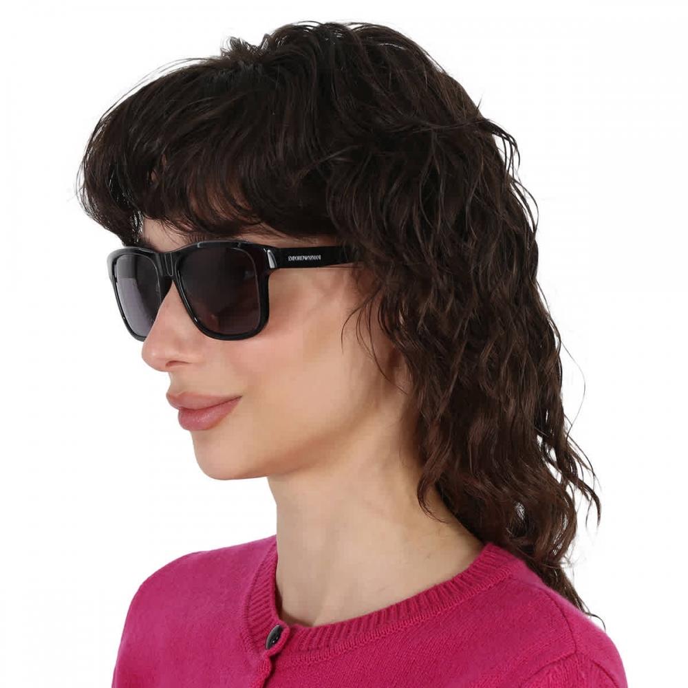 Emporio Armani Polarized Dark Grey Square Men S SunglaSSeS Ea4208 605187 56