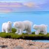 1 PC Mini Fairy Garden Model Animal  Polar Bear Figurines Miniatures Simulation White Bear