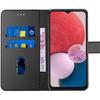 Lot de 2 Verres Trempés+ Coque pour Samsung A23 5G Intégrale Anti-Rayure Effet Cuir Noir