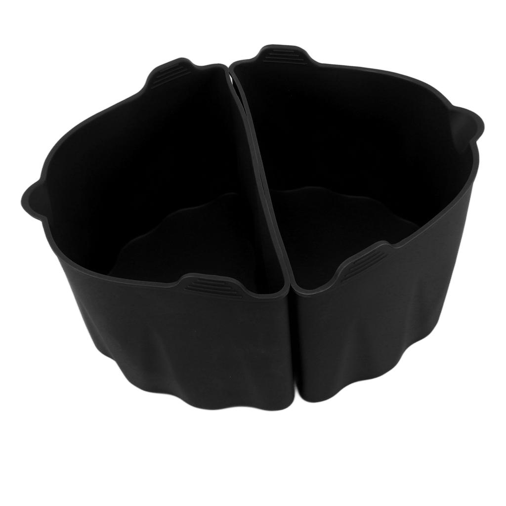 2Pcs Slow Cooker Liner 6‑7QT Silicone Cook Pot Divider Slow Cooker Cooking Liner for Home Restaurant Black