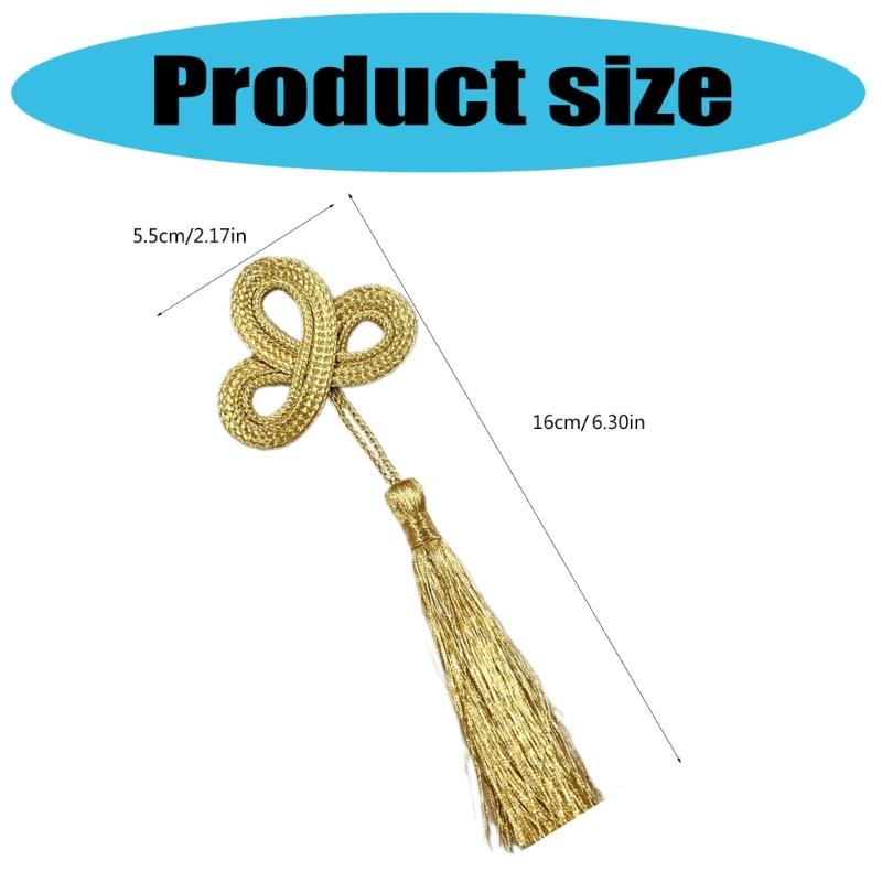 Flecos Largos Dorados Adorno Decorativo de Tréboles Hechos a Mano Accesorios de Moda para Decoración de Cortinas de Hogar