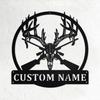Customizable Metal Wall Art Elk Silhouette Personalized Home Garden Kitchen Decor