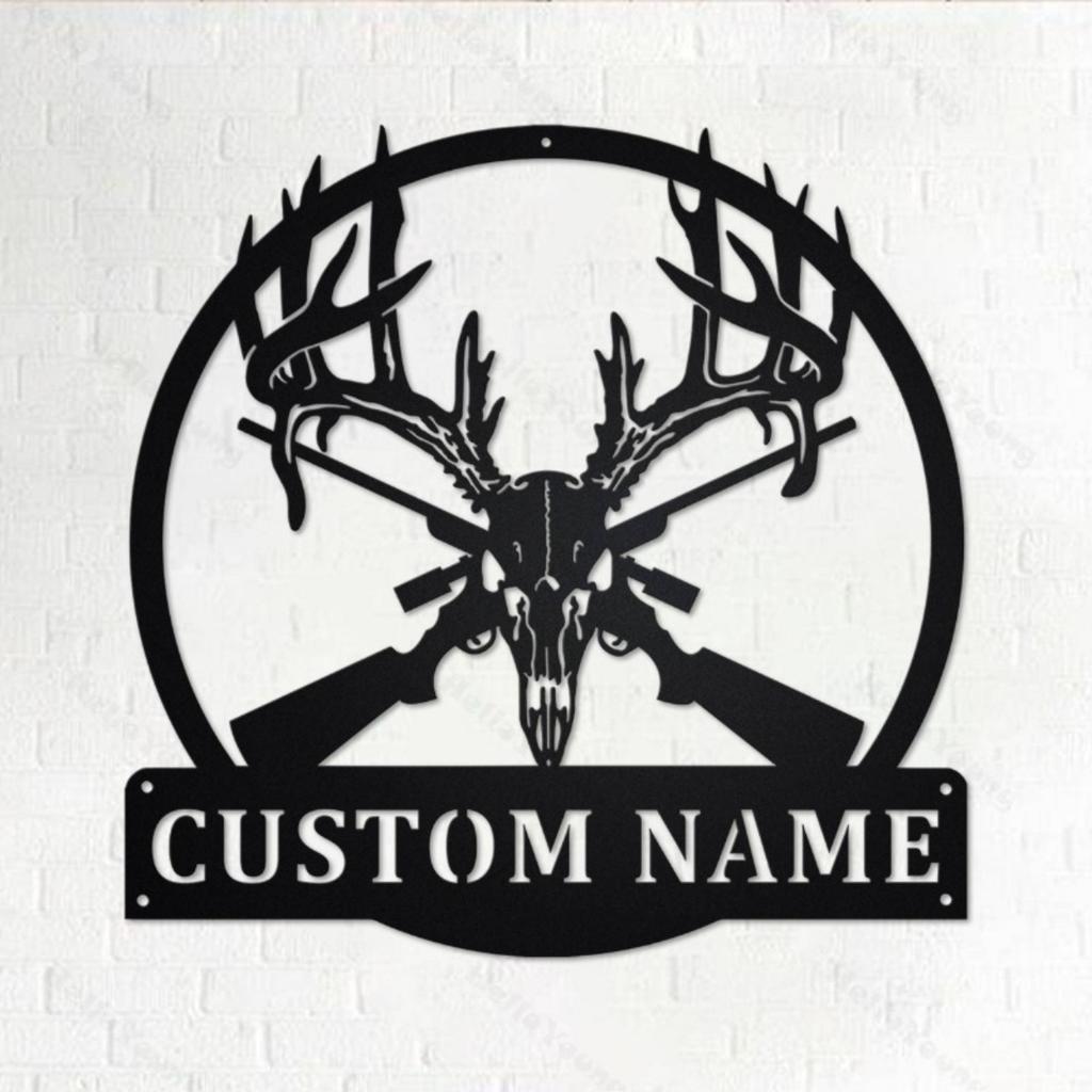 Customizable Metal Wall Art Elk Silhouette Personalized Home Garden Kitchen Decor