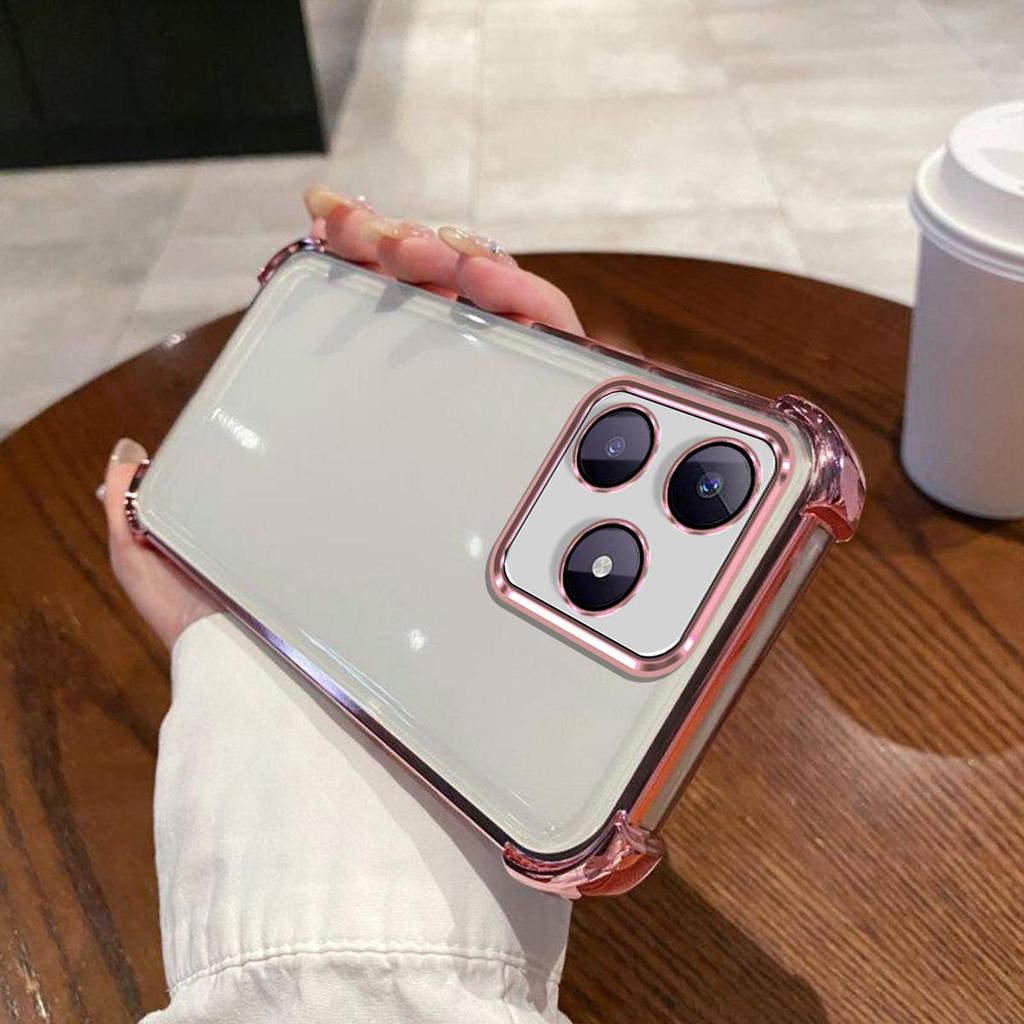 Case for Realme C65s,C63,C61,Note 80,Note 70,Note 60x,Note 60 Electroplated Color Border Clear Phone Casing Cover