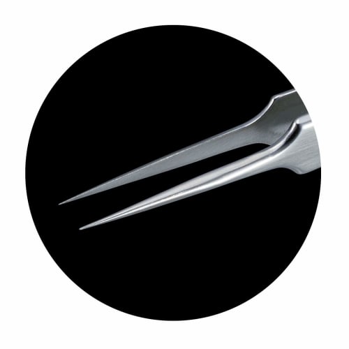 HOZAN Precision Tweezers, Fully Non-Magnetic, 110mm Long, 6mm Opening, 0.15mm Tip, Tapered, P-671
